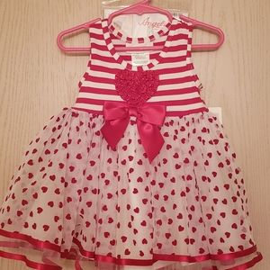 Valentine Toddler Heart Dress size 12 mo NWT